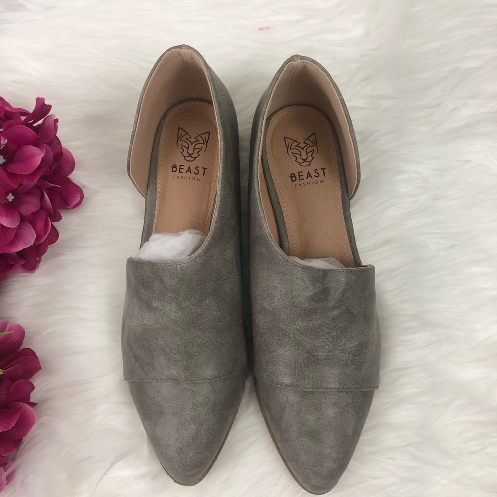 FINAL💕 Last Size 6 Marbled Grey Open Shank Flats - Picture 2 of 8